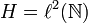 H=\ell^2(\mathbb{N})